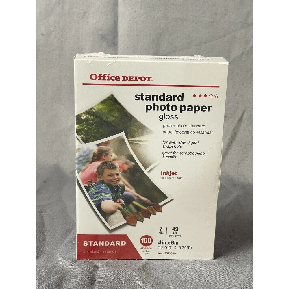 Office Depot Standard Gloss Inkjet Photo Paper 100 Sheets 4